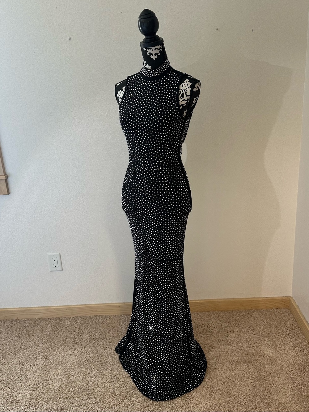 Windsor Black Bedazzled Maxi Dress - Picture 2 of 5